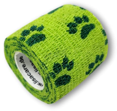 LisaCare bandage adhésif chien - 12 rouleaux de 5cm de large - boîtes de pansements pour animaux domestiques & chevaux - cohésif, auto-adhésif