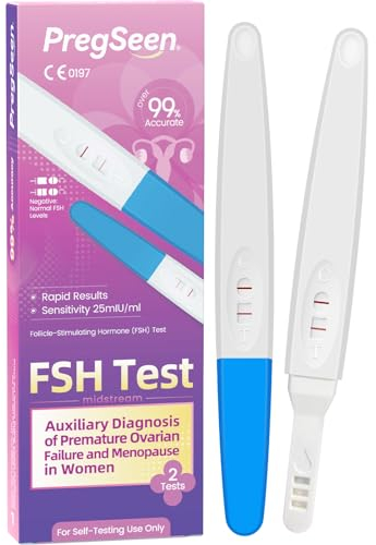 Menopause Test - 2 x FSH Test für Wechseljahre - Fruchtbarkeitstests für Menopause - Frauen Eierstock Gesundheitstest für Guter schwangerschaftstest Menopause-Tests
