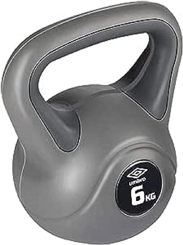 Umbro Kettlebell 4kg - Einstiegsgewicht Frauen - Beginner - Kunststoffgewicht - Grau