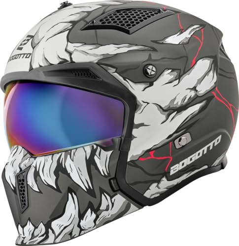 Bogotto Radic Skulash 22.06 Hjälm, grau/schwarz, XL