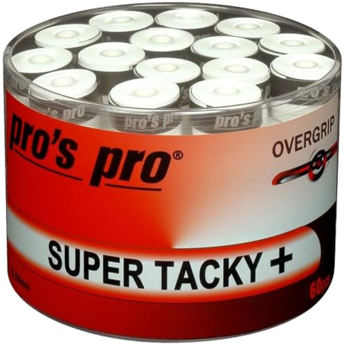 Generisch 60 Overgrip Super Tacky Tape Plus Tennis Pros Pro Griffband Weiss