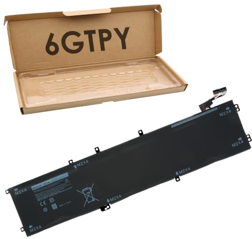 BLESYS 97Wh 6GTPY Batteri för Dell XPS 15 9560 9570 7590, för Precision 5520 5530 5540, för Vostro 7500, för Inspiron 7501 Series Laptop Ersättning för 5D91C 5041C 05041C GPM03 0GPM03 11.4V
