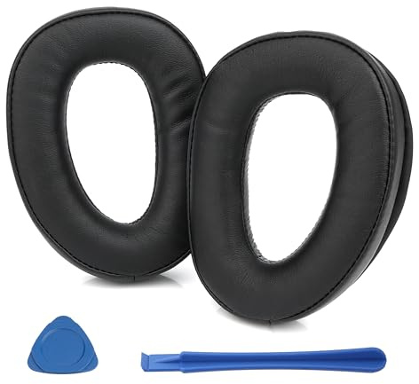 Ersatz-Ohrpolster für Sennheiser GSP 300/301/ 302/303/ 350/370 Kopfhörer, Ohrpolster mit weichem Memory-Schaum und Proteinleder, Kopfhörer Pads Ersatz mit hochdichter Geräuschisolierung(Schwarz)