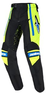 Alpinestars Racer Nomur Pantaloni Motocross Bambini, blu/giallo fluo, 20