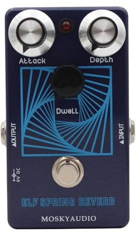 UTTASU Reverb Effect Pedal for Moskyaudio Echo Guitar Effects Device with Vintage Spring Reverb, Adjustable Pre-Delay, Dwell and Depth Control, True Bypass