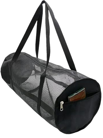 Dykväska för redskap, snorkelutrustning i nät, vikbar duffel, för basket, volleyboll, fotboll, tvätt, gym, simning, , scuba, pool, resor
