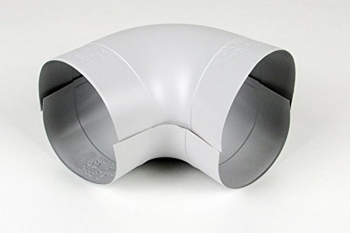 1 Stück PVC-Bogen in 90°-Ausführung von Sebald in hellgrau in verschiedenen Varianten (22/20 (D=62mm))