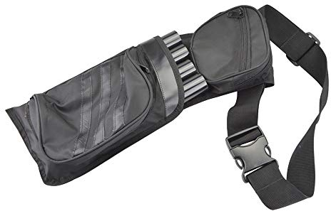 SHARROW Pfeilköcher 4 Röhrenköcher Taille Hüfte Pfeil Tasche Seitenköcher Köcher für Pfeile Halter Pfeilbeutel Bogenschießen Zubehör (Schwarz)