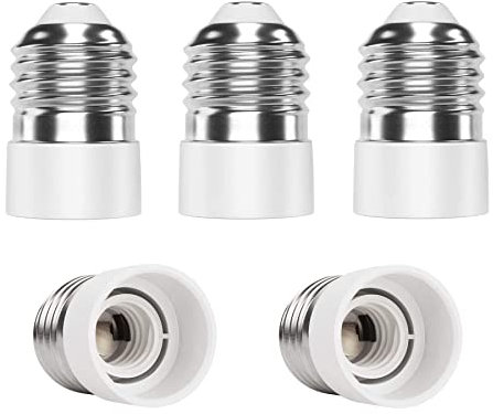 Hsthe Sea 5X E27 to E14 Socket Converter, Adapter Converter, Lamp Base, Lamp Socket Adapter, Lamp Adaptor for LED Lamps and Bulbs and CFL Lamps