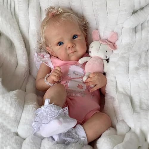 MAIHAO realistic dockor reborn babydockor flicka silikon babys pojke toddler sovande dolls girls Ögon stängda 49 Cm och hon ser ut som en riktig bebis