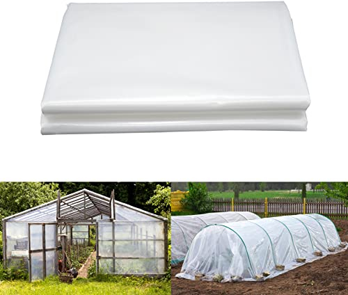 LINSOCLE Bâche de Serre 3 X 2m, Film Polyéthylène de Bonne Qualité, Film de Serre Tunnel pour Couvrir Les Jardin, Légumes und Tomate(100gsm)