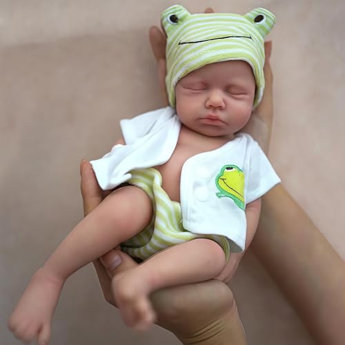 32 cm silikon reborn-babydocka flicka sovande nyfödd babydockor verklighetstrogna handgjorda målade nyfödda dockor med kläder och flaskor presentset för barn pojkar flickor