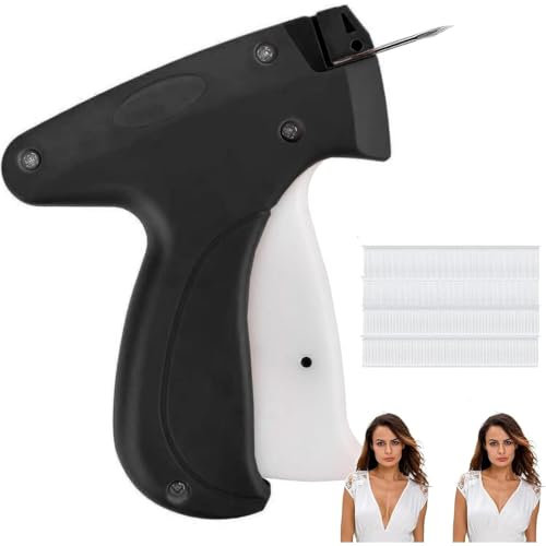 Etikettierpistole, Etikett Pistole, Etikettiergerät Kleidung, Tagging Gun mit 5 Ersatznadeln + 1000 Heftfäden, zum Etiketten Preisschilder Marke Tags Label Hut Kleidung (C)