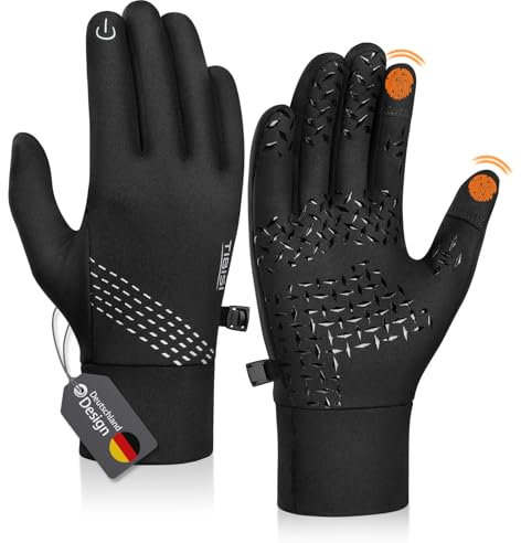 Alaplus Handschuhe Herren Damen Dünne Touchscreen-Sporthandschuhe Warm, rutschfest und Winddicht für vielseitige Anwendungen wie Autofahren, Radfahren, Skifahren und Arbeiten Laufhandschuhe