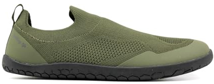 earthinglife Chaussures de sol pour pieds nus - Unisexe - Bout large - Chaussures basses - Respirantes - Antidérapantes - Semelle extérieure conductrice flexible, Oliver Green, 40 EU