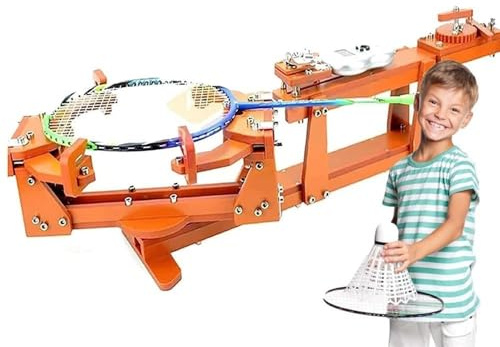BGHJIKGFS Badminton Racket Stringing Machine, 6-Point Fixed 60lb Badminton String Machinew/Digital Display, for Squash, Tennis Or Badminton