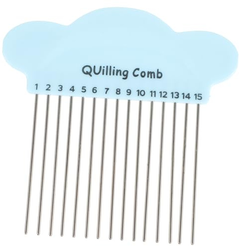 Veemoon Cute Cartoon Paper Quilling Comb Tool Quilling Supplies for DIY Craft Metal Teeth Plastic Handle