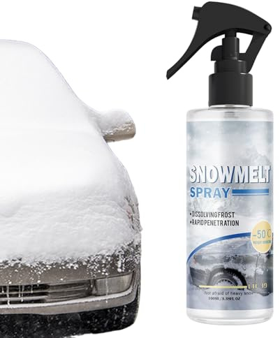 Descongelante líquido para limpiaparabrisas | Agente anticongelante para derretir hielo de 100 ml - Descongelador de parabrisas - para ventanas de hielo de invierno al aire libre, refrigerador