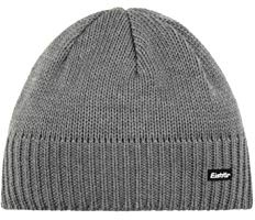 Eisbär Mütze Herren Trop grau - Kuschelige Beanie Strickmütze aus weicher Merinowolle mit Rippbund innenliegenden Fleeceband - atmungsaktiv