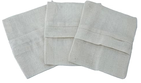 The Kind Wash Cotton Muslin Zip Bags Reusable Laundry Wash Bags Soap Nuts Multi Pack (Pack of 10) Multipurpose Bags Jewellery Keepsakes Herbal Crafts, Soap Nuts Spices