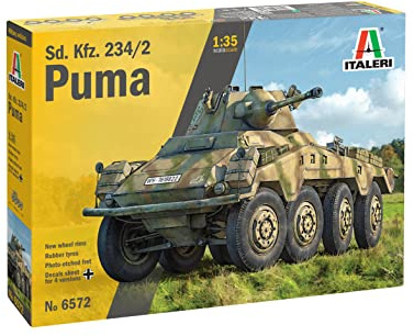 Italeri 6572 6572S 1:35 Dt. SdBil 234/2 Puma 8-hjul-originaltrogen kopia, modelltillverkning, plastbyggsats, hantverk, hobby, limning, modellbyggsats, montering, omålad, flerfärgad