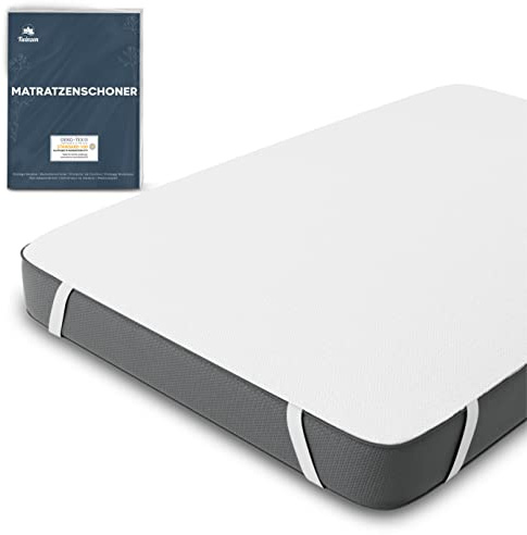 Oeko TEX-certifierat vattentätt madrasskydd 200x220 cm från Twinzen - Alese 200x220 cm i ventilerande bomull med 4 elastiska hörn