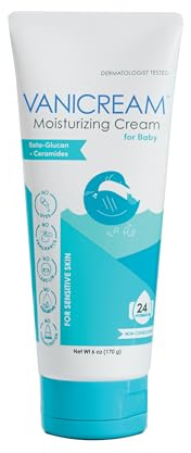 Vanicream Moisturizing Cream for Baby, 6 Oz, Gentle, Hydrating Baby Lotion with Beta-Glucan & Ceramides, Formulated without Common Irritants for Sensitive Skin, All Ages