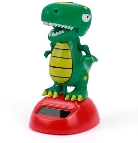 YGMONER Dinosaurs Waving Arms Car Dashboard Dancer Cartoon Style Solar Powered Shaking Ornaments Bobble Head Decorations