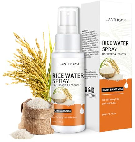 Shefave Reiswasser für Haarwachstumsspray, Reis Haarwasser Rice Hair Serum, Reiswasser Haare Feuchtigkeitsspray, Biotin Haare Serum haarwachstum, für Gesünderes, Dickeres, Glatter Haar