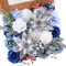 Floweroyal Künstliche Weihnachtsblumen, Mischung aus Seidenblumen, künstliche Rosen mit Stielen für selbstgemachte Hochzeit, Brautsträuße, Tischdekoration, Heimdekoration.