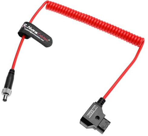 Alvin's Cables Atomos Ninja V Câble d'alimentation Dtap pour câble en Spirale DC 2.1 pour Blackmagic Video Assist, pour Hollyland Mars 400S, Ultra Doux
