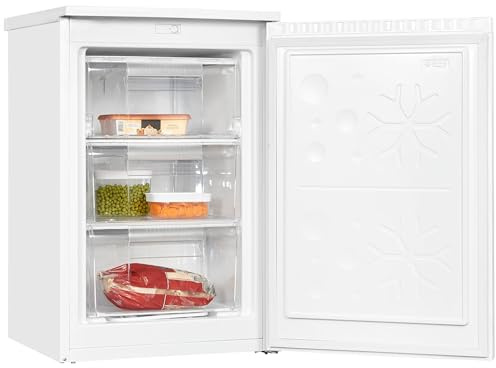 Exquisit® Congelador Table Top 85L, Blanco, Clase C, Congelador 4 Estrellas, Puerta Reversible, 2 Cajones, 1 Solapa Abatible, Descongelación Manual, Medidas (84,5 x 54,9 x 55,7 cm)