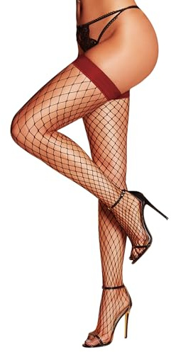 RSLOVE Women's Sexy Fishnet Stockings - Hold Up Stocking Anti-skid Silicone Thigh High