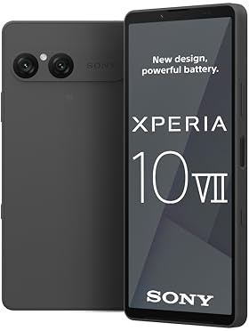 Sony Xperia 10 VII - 6,1 19,5:9 OLED mit 120 Hz, Lange Akkulaufzeit - 5.000 mAh Akku, DREI Brennweiten, 3,5mm Audio, Android 15, IP65/68, Dual SIM hybrid, Charcoal Black