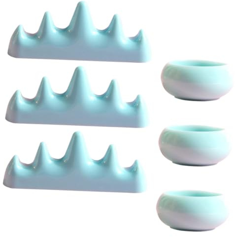 Anneome Support Pinceaux Ongles avec Gobelets Lavants Supports Gobelets pour Nettoyage Professionnel Esthétique Élégante Adapté Salons Manucure et Usage Personnel
