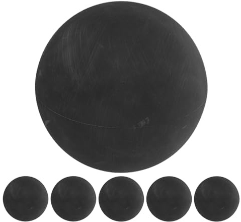 Kisangel 6 Balones de Ráquetbol de Goma Negra Alta Elasticidad y Rebote para Entrenamiento Profesional de Squash y Balonmano Balones de Mano para Interior y Juegos Recreativos Set de 6