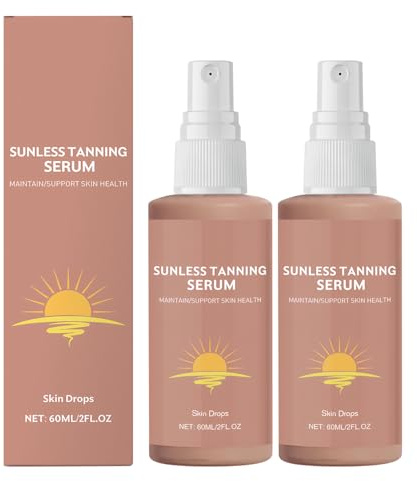 2 Piezas Autobronceador Corporal Gotas Bronceadoras Faciales Gotas Bronceadoras 60 Ml Mejora Tu Tono Natural Para Un Efecto Natural Y Sin Vetas, Adecuado Para Todo Tipo De Piel
