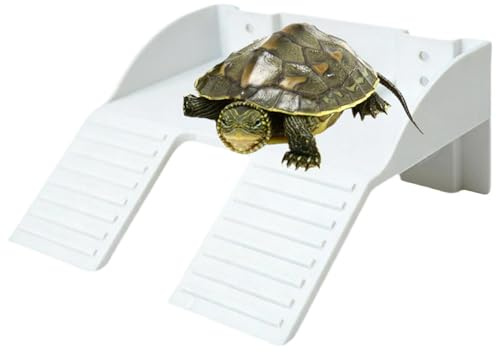 Sköldpaddas Solbad Halkskydd med rampterrass | Baskningsområde för Sköldpaddsakvarium För reptiler terrapiner geckor ödlor grodor och vattenlevande husdjur klättring