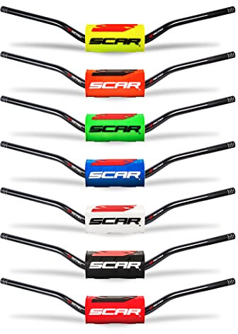 Guidon Moto Cross SCAR O² 28mm (1 1/8”) sans barre - RC Style Carmichael - Mousse rouge