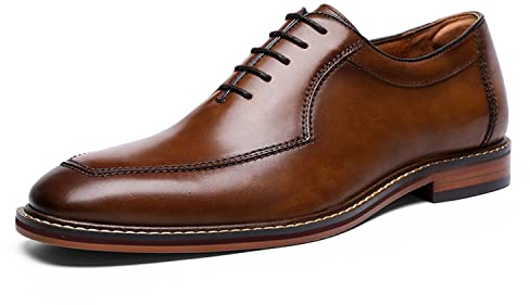 DESAI Homme Chaussures à Lacets en Cuir Derby Mariage Oxford Business Brogues, Marron, 46 EU