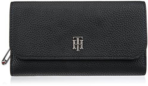 Tommy Hilfiger TH ELEMENT LARGE FLAP WALLET, schwarz(black), Gr. OS