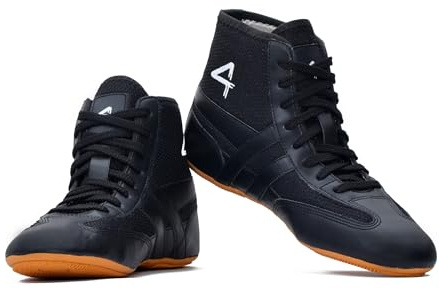Quive Kabaddi Shoes, Wrestling Shoes (Black, UK_Footwear_Size_System, Adult, Men, Numeric, Medium, Numeric_10)