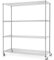 Rengue 4-Stöckiges Regal mit Rollen, Regal 60 cm Breit Rollregal Metall Regal Maximalgewicht 2400 PFD, Gitterregal Silber Schwerlastregal Metallböden für Restaurant, Garage, Speisekammer, Küche