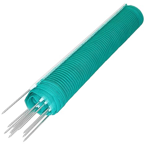 Agrarflora 20m Universal Begrenzungszaun, 80cm, 11 Pfähle - mobiler Steckzaun für den Garten - Beetschutz, Campingzaun, Gartennetz - ideal für Mobile Gehege - Hundezaun, Geflügelzaun, Hühnernetz