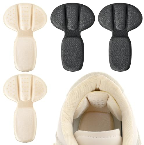 4 Stück Antirutsch Fersenpolster Selbstklebende Fersenkissen Fußkissen Schuhe Ferse Reparatur für zu große Schuhe und Stiefel Schuhfüller Heel Protector Pads für Sneaker Lederschuhe