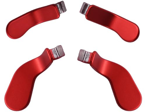 LiXiongBao 4 Pcs Elite Controller Paddles for Xbox Elite Controller Series 2,Metallic Interchangeable Paddles Hair Trigger Locks Replacement Parts for Xbox Elite Series 2 Core(Red) [video game]