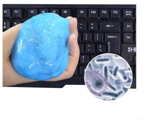 Vilgftyiet Gel limpiador de polvo de pegamento para almohadilla de limpieza de coche, gel limpiador de polvo para limpiador de teclado, ventilación de coche, esquinas, PC, removedor de polvo de
