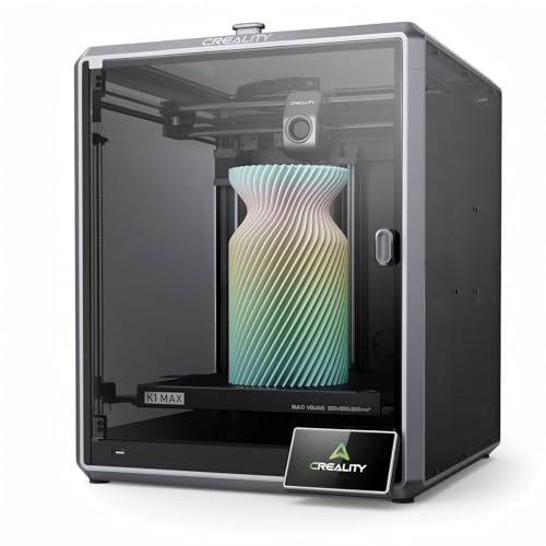 Creality K1 Max 3D-Drucker, max. 600 mm/s Hochgeschwindigkeits-3D-Drucker mit automatischer Nivellierung, dualer Kühlung, intelligenter KI-Funktion und sofort einsatzbereiter, Druckgröße 300x300x300mm