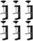OUZHOU Juego de 6 abrazaderas G, abrazadera C, rango de sujeción de 10-60 mm, abrazadera de mesa ajustable, pinzas de tornillo pequeñas, universales, para herramientas de carpintería, bricolaje