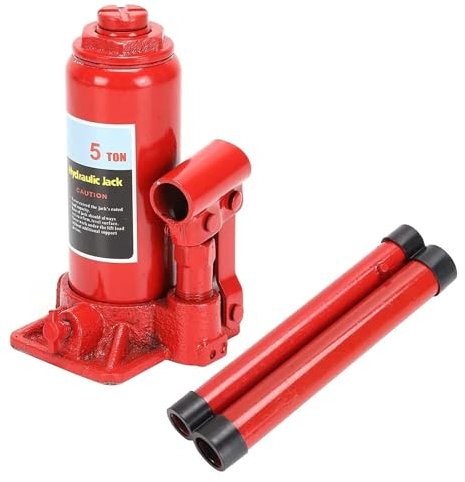 M.J COMFY-LIFE 5 Tonne Bottle Jack - Portable Heavy Duty Car Lift For Cars, Trucks And Trailers Compact Design With High Lifting Capacity Ideal For Repairs And Maintenance